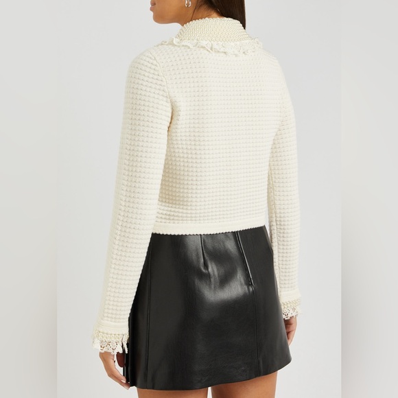 Alice + Olivia Noella embellished cotton-blend cardigan size XL - Picture 2 of 9